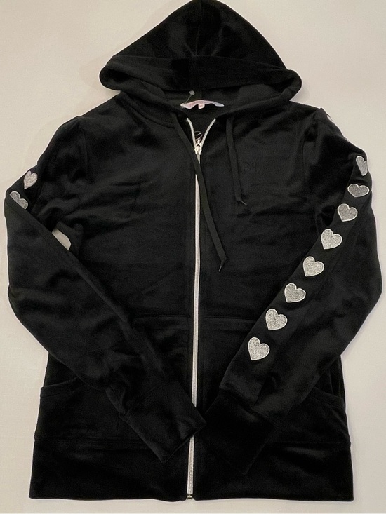 Paris Hilton Sweaters - Iconic Paris Hilton Velour Hoodie Black Size XS
